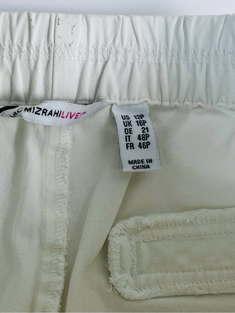 Isaac Mizrahi Lady White Stretch Cropped Pants size 12P - Picture 7 of 10
